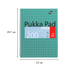 Collegeblok Pukka Pad Jotta A4 lijn 4-gaats 200 pagina's 80gr groen