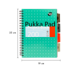 Pukka Pad Projektbuch Metallic B5 liniert 4 Register 200 Seiten 80g grün