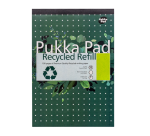Bloc-notes Pukka Pad Recycled A4 ligné 4 perforations 100 feuilles 80g