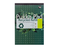 Bloc-notes Pukka Pad Recycled A4 ligné 4 perforations 100 feuilles 80g