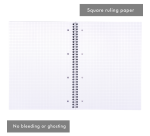 Collegeblok Pukka Pad Jotta A4 ruit 5x5mm 4-gaats 200 pagina's 80gr groen