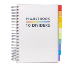 Pukka Pad White B5 Project Notebook Lined 10 Dividers 400 Pages 80gsm