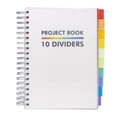 Carnet de projets Pukka Pad White B5 ligné 10 intercalaires 400 pages 80g