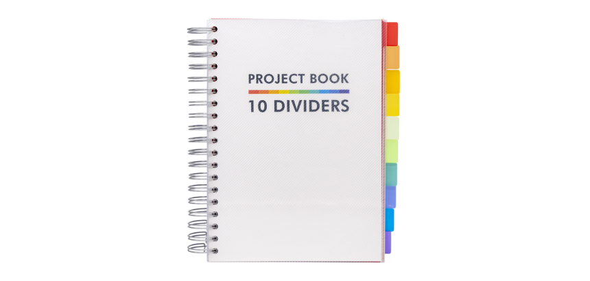 Pukka Pad White B5 Project Notebook Lined 10 Dividers 400 Pages 80gsm