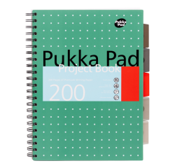Projectboek Pukka Pad Metallic A4 lijn 5-tabs 200 pagina's 80gr groen