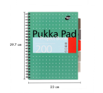Pukka Pad Metallic A4 Lined Project Book 5 Dividers 200 Pages 80gsm Green