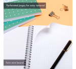Pukka Pad Jotta A5 Notepad 5x5mm grid 200 pages 80g green