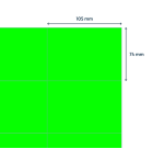 Fluorescent Green Rillprint Label 105x74mm 800 labels