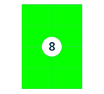 Fluorescent Green Rillprint Label 105x74mm 800 labels