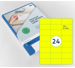 Etiquette Rillprint 70x37mm jaune fluo 2400 étiquettes