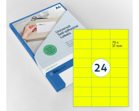 Etiquette Rillprint 70x37mm jaune fluo 2400 étiquettes