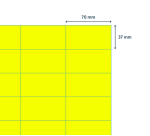 Etiquette Rillprint 70x37mm jaune fluo 2400 étiquettes
