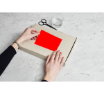 Etiquette Rillprint 70x37mm rouge fluo 2400 étiquettes