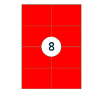 Etiquette Rillprint 105x74mm rouge fluo 800 étiquettes