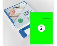 Etiquette Rillprint 210x148mm vert fluo 200 étiquettes