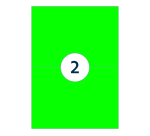 Etiquette Rillprint 210x148mm vert fluo 200 étiquettes