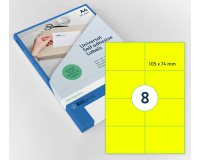 Etiquette Rillprint 105x74mm jaune fluo 800 étiquettes