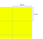 Etiquette Rillprint 105x74mm jaune fluo 800 étiquettes