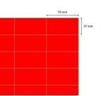Etiquette Rillprint 70x37mm rouge fluo 2400 étiquettes