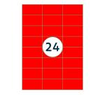 Etiquette Rillprint 70x37mm rouge fluo 2400 étiquettes