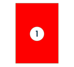 Etiquette Rillprint 210x297mm rouge fluo 100 étiquettes