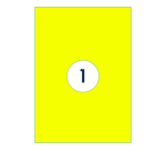 Etiquette Rillprint 210x297mm jaune fluo 100 étiquettes