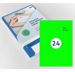 Etiquette Rillprint 70x37mm vert fluo 2400 étiquettes