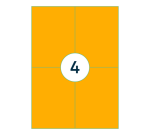 Etiquette Rillprint 105x148mm orange fluo 400 étiquettes