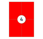 Etiquette Rillprint 105x148mm rouge fluo 400 étiquettes