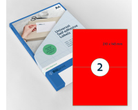 Etiquette Rillprint 210x148mm rouge fluo 200 étiquettes