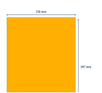 Etiquette Rillprint 210x297mm orange fluo 100 étiquettes