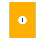 Etiquette Rillprint 210x297mm orange fluo 100 étiquettes