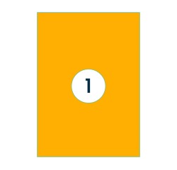 Etiquette Rillprint 210x297mm orange fluo 100 étiquettes