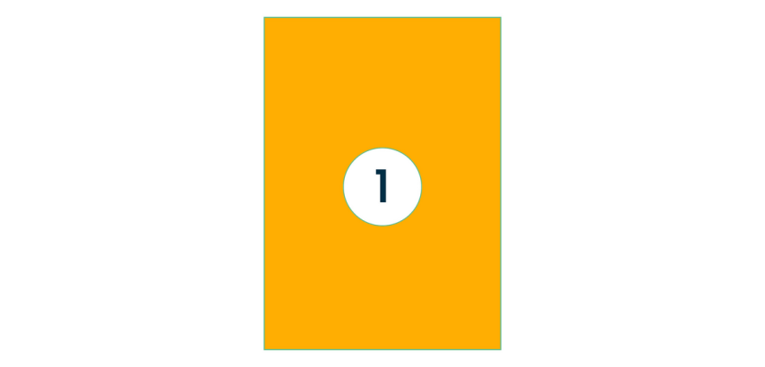 Rillprint Label 210x297mm fluorescent orange 100 labels