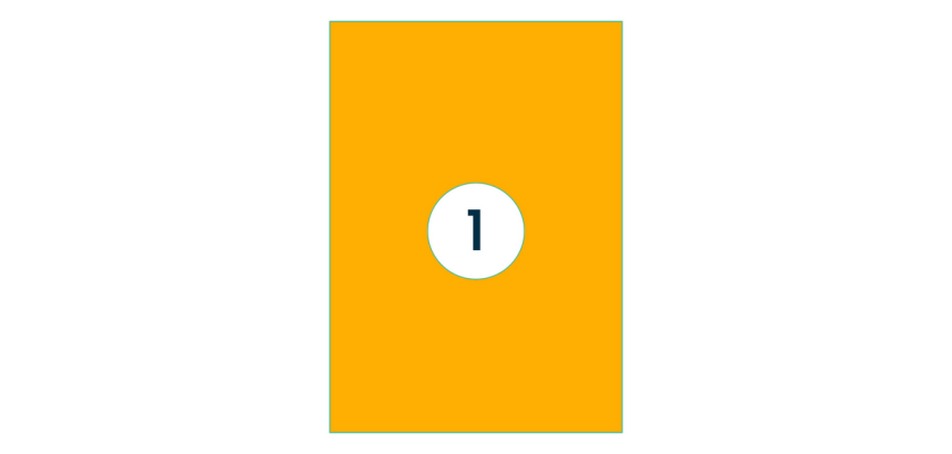 Etiquette Rillprint 210x297mm orange fluo 100 étiquettes