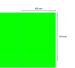Etiquette Rillprint 105x148mm vert fluo 400 étiquettes