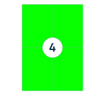 Etiquette Rillprint 105x148mm vert fluo 400 étiquettes