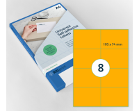 Etiquette Rillprint 105x74mm orange fluo 800 étiquettes