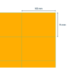 Etiket Rillprint 105x74mm fluororanje 800 etiketten