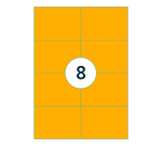 Etiket Rillprint 105x74mm fluororanje 800 etiketten