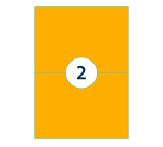 Etiket Rillprint 210x148mm fluororanje 200 etiketten