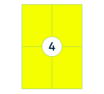 Fluorescent Yellow Rillprint Label 105x148mm 400 labels