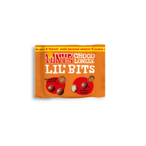 Chocolat tony's Chocoleny Lil'Bits caramel salé & biscuit mix 40g