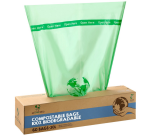 Sac poubelle bio Mr Green Mind 54x72cm 30L Distributeur 60 pièces