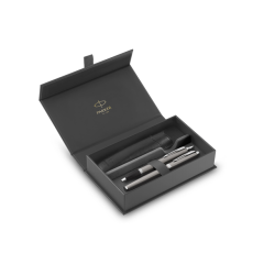 Stylo bille et stylo plume Parker IM avec étui Stainless steel CT Medium 3 pièces