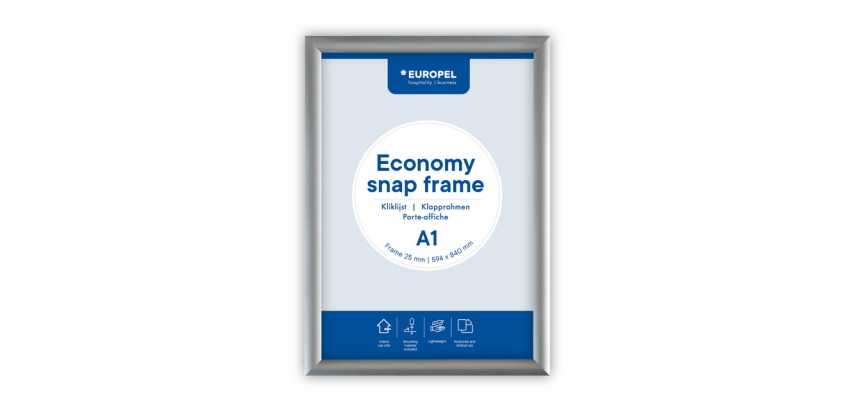 Cadre clipsable Europel Economy A1 argent