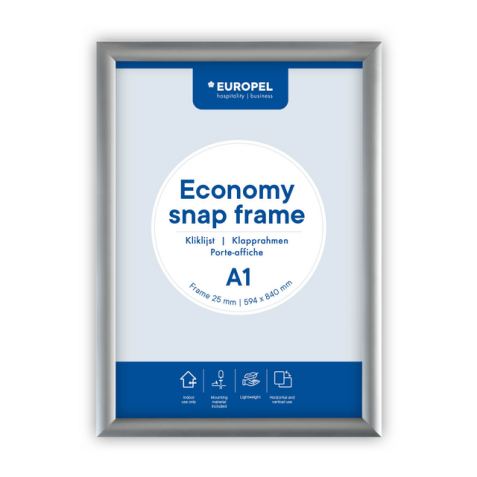 Cadre clipsable Europel Economy A1 argent