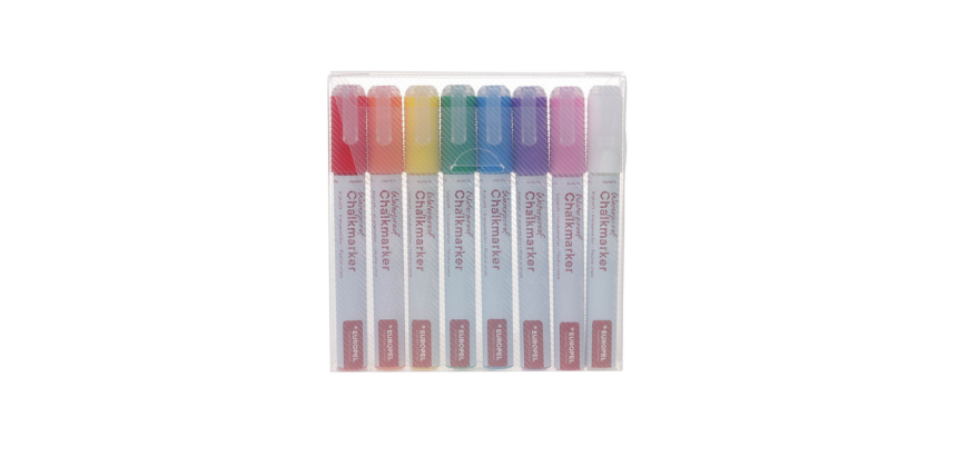 Europel indelible chalk marker 3-6mm assorted 3 pieces