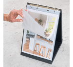 Chevalet de table Rillstab portrait noir 10 pochettes