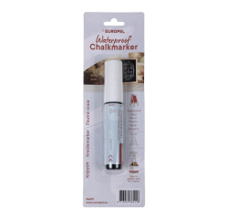 Krijtstift Europel watervast 15mm wit blister 1 stuk